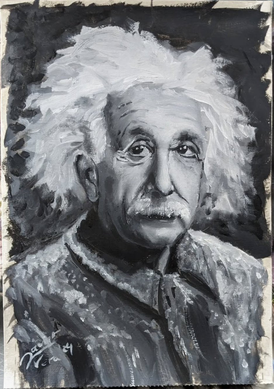 Einstein grisaille Study